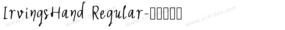IrvingsHand Regular字体转换